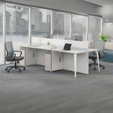 Wise-C Office Desk Workbench with Partition and Side Cabinet - Gavisco Office Furniture